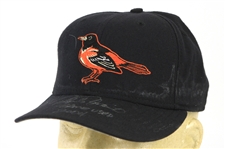 2004 Rafael Palmeiro Baltimore Orioles Signed & Inscribed Game Worn Cap (MEARS LOA/JSA)