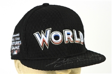 2017 Livan Hernandez World Team Signed All Star Futures Game Cap (MEARS LOA/JSA)