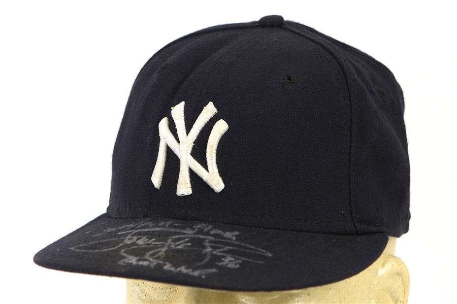 2004 Tom Gordon New York Yankees Signed & Inscribed Game Worn Cap (MEARS LOA/JSA)