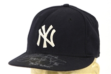 2004 Tom Gordon New York Yankees Signed & Inscribed Game Worn Cap (MEARS LOA/JSA)