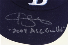 2009 Jason Bartlett Tampa Bay Rays Signed & Inscribed All Star Game Cap (MEARS LOA/JSA)