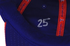 2003 Rafael Palmeiro Texas Rangers Signed & Inscribed Batting Practice Cap (MEARS LOA/JSA)