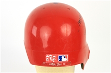 1994 Darren Daulton Philadephia Phillies Signed & Inscribed Game Worn Batting Helmet (MEARS LOA/JSA)