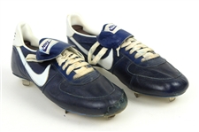 1980s (early) Dave Stieb Toronto Blue Jays Signed Nike Game Worn Cleats (MEARS LOA/JSA)