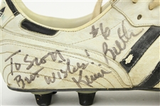 1991-95 Kevin Butler Chicago Bears Signed & Inscribed Adidas Game Worn Cleat (MEARS LOA/JSA)