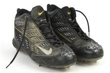 2000 Rafael Palmeiro Texas Rangers Signed & Inscribed Nike Game Worn Cleats (MEARS LOA/JSA)