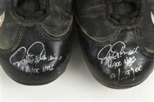 2000 Rafael Palmeiro Texas Rangers Signed & Inscribed Nike Game Worn Cleats (MEARS LOA/JSA)