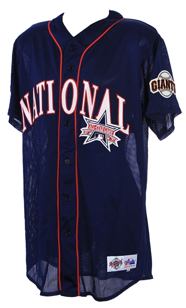 1997 Dusty Baker San Francisco Giants Signed & Inscribed All Star Game Batting Practice Jersey (MEARS LOA/JSA)