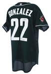 2001 Juan Gonzalez Cleveland Indians Signed & Inscirbed All Star Game Batting Practice Jersey (MEARS LOA/JSA)