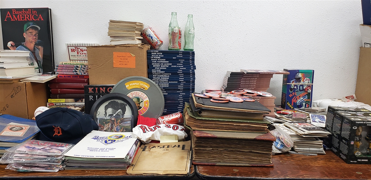 1940s-2000s Baseball, Football, Basketball Memorabilia (Lot of 500+)