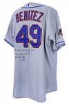 2003 Armando Benitez New York Mets Signed & Inscribed All Star Game Worn Jersey (MEARS LOA/JSA)