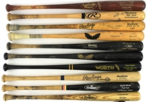 1985-2002 Chicago Cubs Professional Model Game Used Bat Collection - Lot of 10 w/ 2 Signed Including Mark Grace, Jerome Walton & More (MEARS LOA/JSA)