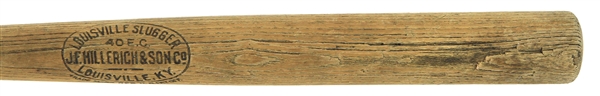 1911-16 Eddie Collins JF Hillerich & Son Co. 40 EC Louisville Slugger Store Model Bat