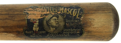 1922 Jack Fournier Mascot Store Model FP325 Decal Bat 