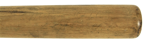 1927 Mel Ott New York Giants H&B Louisville Slugger Sidewritten Lathe Bat (MEARS A10)