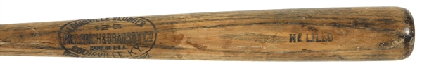 1926-31 Ski Melillo St. Louis Browns H&B Louisville Slugger Professional Model Game Used Bat (MEARS LOA)
