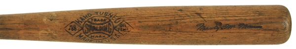 1926-34 Marty McManus Spalding Professional Model Hand Turned Baseball Bat (MEARS LOA)