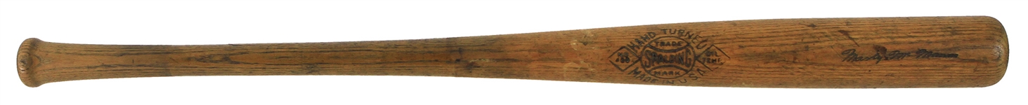 1926-34 Marty McManus Spalding Professional Model Hand Turned Baseball Bat (MEARS LOA)