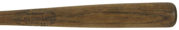 1920s AG Spalding & Bros Case Hardened Store Model Baseball Bat