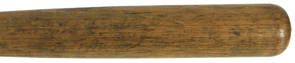 1928 Bob Meusel H&B Louisville Slugger Professional Model Sidewritten Lathe Bat (MEARS LOA)