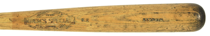 1920s Stephen Krens Special Hand Turned Professional Model Bat (MEARS LOA)