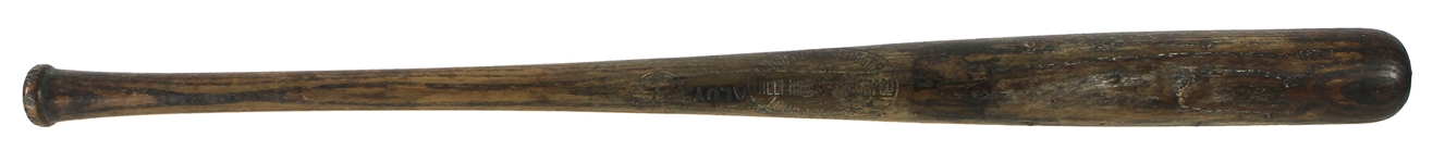 1920's Weather Seasoned Bone Rubbed H&B Louisville Slugger 250 Aloy Stamped Blank Barrel Bat (MEARS LOA)