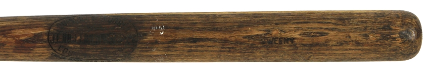 1911-16 Sweeny Sidewritten JF Hillerich & Son Co. Professional Model Game Used Bat (MEARS LOA)