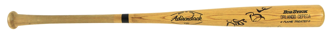 1972 Orlando Cepeda Vida Blue Oakland Athletics Signed Adirondack Bat (JSA)