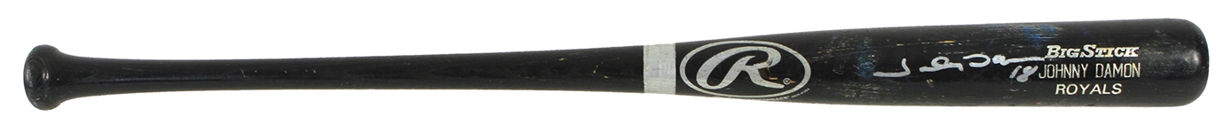 2000 Johnny Damon Kansas City Royals Signed Rawlings Adirondack Professional Model Game Used Bat (MEARS LOA/JSA)
