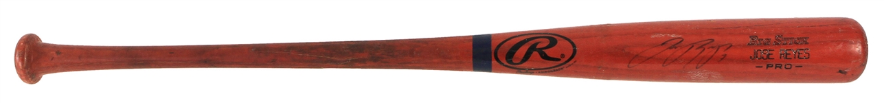 2004 Jose Reyes New York Mets Signed Rawlings Adirondack Professional Model Game Used Bat (MEARS LOA/JSA)