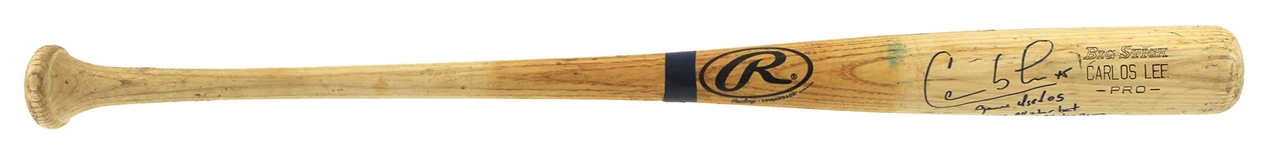 2005 Carlos Lee Milwaukee Brewers Signed & Inscribed Rawlings Adirondack Professional Model All Star Game Bat (MEARS LOA/JSA)