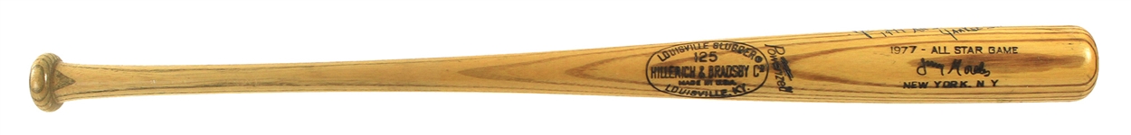 1977 Jerry Morales Chicago Cubs Signed & Inscribed H&B Louisville Slugger Professional Model All Star Game Bat (MEARS A8/JSA)