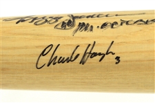 1977 Reggie Jackson Burt Hooton Charlie Hough Elias Sosa Multi Signed Rawlings Adirondack Bat (MLB Hologram/Steiner/JSA) 30/77