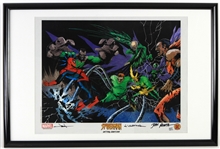 2002 Jae Lee John Romita Sr. Jose Villarubia Signed 21" x 31" Framed Spiderman Lithograph (JSA) 2379/2500