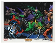 2002 Jae Lee John Romita Sr. Jose Villarubia Signed 21 x 31 Framed Spiderman Lithograph (JSA) 2379/2500