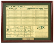 1960s Nellie Fox Chicago White Sox 22" x 27" Framed Nellie Fox Bowl Scoresheet