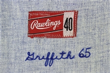 1965 Derrell Griffith Los Angeles Dodgers Game Worn Road Jersey (MEARS A10)