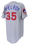 1992-93 Chuck McElroy Chicago Cubs Game Worn Road Jersey (MEARS LOA)