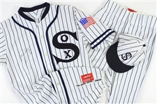 1990 (July 11) Lance Johnson Chicago White Sox Signed Game Worn 1917 Throwback Home Uniform (MEARS LOA/JSA)