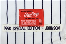 1990 (July 11) Lance Johnson Chicago White Sox Signed Game Worn 1917 Throwback Home Uniform (MEARS LOA/JSA)
