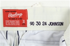 1990 (July 11) Lance Johnson Chicago White Sox Signed Game Worn 1917 Throwback Home Uniform (MEARS LOA/JSA)