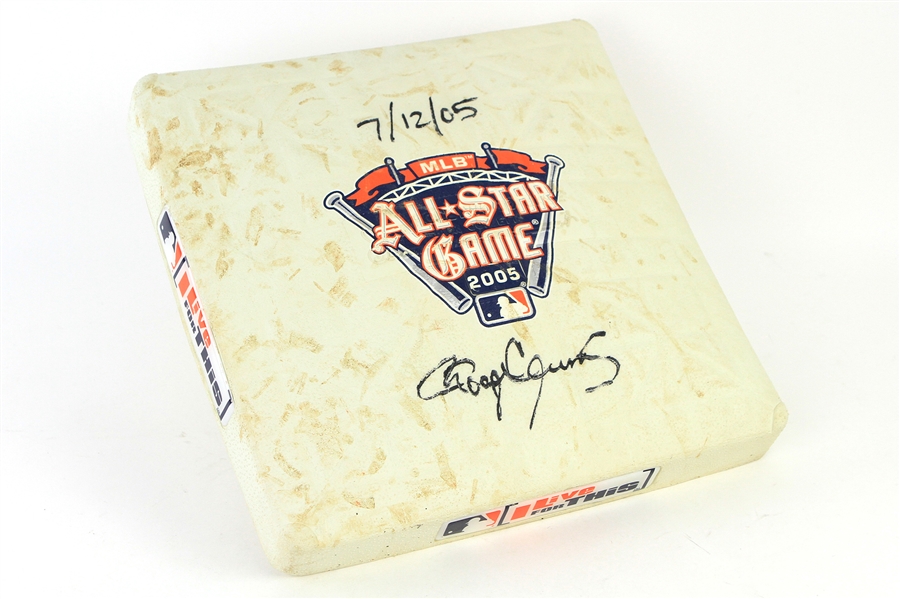 2005 (July 12) Roger Clemens Houston Astros Signed All Star Game Used 1st Base (MEARS LOA/JSA/MLB Hologram) Clemens Final All Star Inning
