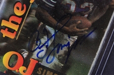 1995 OJ Simpson Buffalo Bills 11 x 14 Framed Display w/ Dream Team Lawyer Business Cards & Signed The Juice Trading Card (JSA)