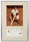 1983 Joe Dimaggio New York Yankees 12" x 18" Framed Display w/ Mr. Coffee Refund Check & Signed 8" x 10" Photo (JSA)