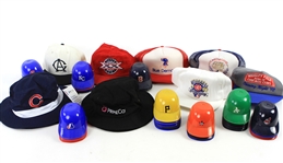 1980s-2000s Baseball Hat Collection - Lot of 53 w/ All Star Games, Mini Batting Helmets, Super Bowl XX & More