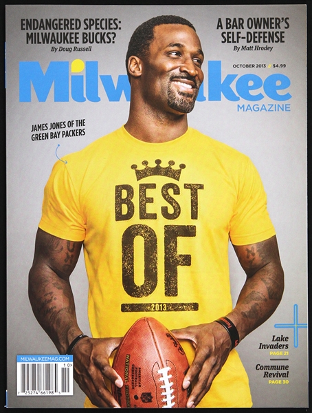 2013 James Jones Green Bay Packers Milwaukee Magazine 