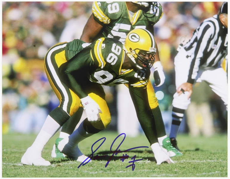 1994-1996 Sean Jones Green Bay Packers Signed 11"x 14" Photo (JSA)