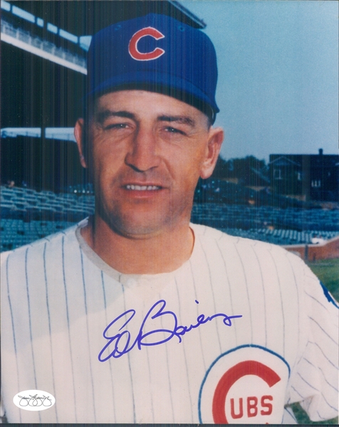 1965 Ed Bailey Chicago Cubs Signed 8" x 10" Photo (*JSA*)