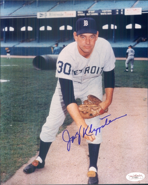 1967 Johnny Klippstein Detroit Tigers Signed 8" x 10" Photo (*JSA*)