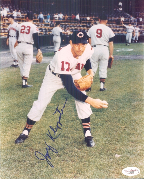 1960 Johnny Klippstein Cleveland Indians Signed 8" x 10" Photo (*JSA*)